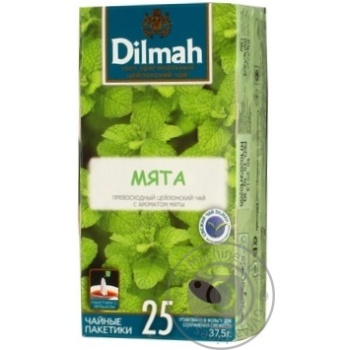 Чай чорний з М'ятною Dilmah пакет з/я 1,5г-25шт - купить, цены на - фото 13