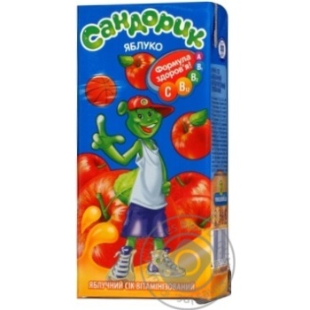 Reconstituted clarified sterilized enriched juice Sandoryk apples for children tetra pak 330ml Ukraine - buy, prices for NOVUS - photo 3