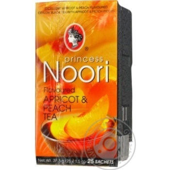 Black tea Princess Noori Apricot and Peach with apricot and peach pieces 25х1.5g teabags Russia - buy, prices for - photo 11