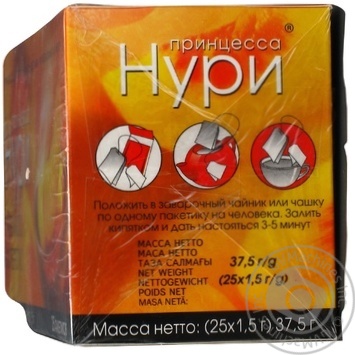 Black tea Princess Noori Apricot and Peach with apricot and peach pieces 25х1.5g teabags Russia - buy, prices for - photo 14