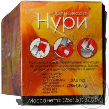 Black tea Princess Noori Apricot and Peach with apricot and peach pieces 25х1.5g teabags Russia - buy, prices for - photo 13