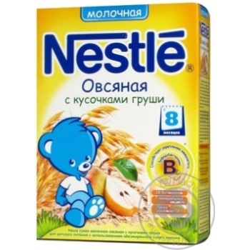 Каша детская Нестле Овсяная с кусочками груши с 8 месяцев 250г Россия - купить, цены на NOVUS - фото 1