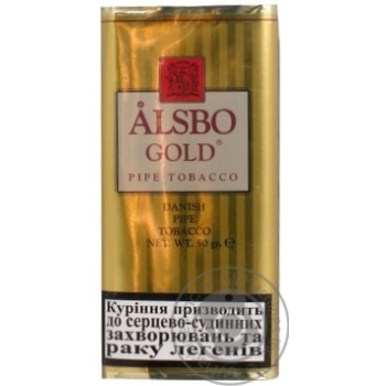 Тютюн Alsbo Pipe Tobacco Gold 50г купить, цены на МегаМаркет - фото 1