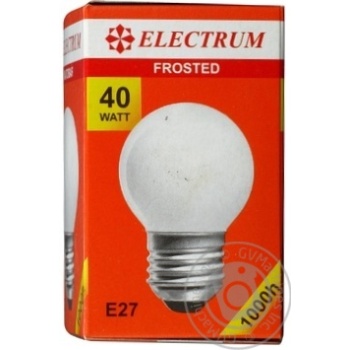 Лампочка ELECTRUM сферична мат. Е27 40W* купить, цены на МегаМаркет - фото 2