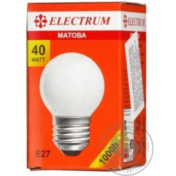 Лампа Electrum сферична матова Е27 40W A-IB-0033 - купити, ціни на МегаМаркет - фото 5