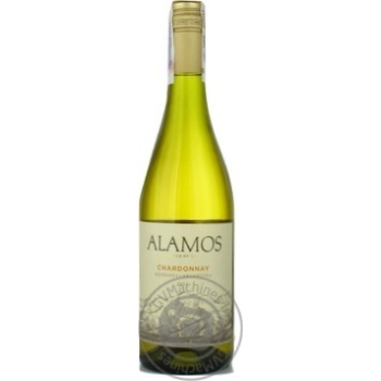 Вино Alamos Chardonnay біле сухе 0.75л х6 купити, ціни на МегаМаркет - фото 1