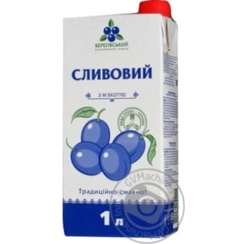 Нектар Берегівський сливовий з м'якоттю стерилізований гомогенізований тетрапакет 1000мл Україна - купити, ціни на NOVUS - фото 1