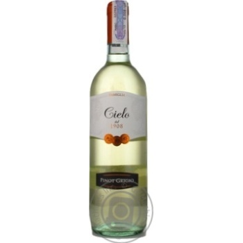 Wine pinot grigio Cielo e terra white dry 12% 750ml glass bottle Italy - buy, prices for MegaMarket - photo 1