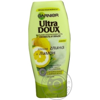 Бальзам-ополіскувач для нормального та жирного волося Garnier Ultra Doux М'яка Глина та Лимон 200мл - купити, ціни на - фото 2