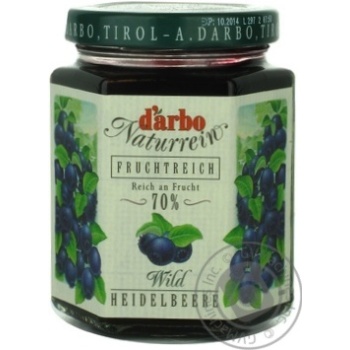 jam darbo blueberry 200g glass jar Austria