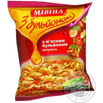 Макароны вермишель Мивина с мясным бульоном 70г Украина - купить, цены на - фото 3