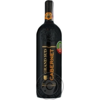 Вино Grand Sud Cabernet натуральное виноградное сухое красное 12.5% 1л - купить, цены на - фото 15