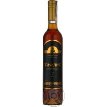 Cognac Tiflis Georgian 40% 7years 500ml glass bottle Georgia - buy, prices for NOVUS - photo 1