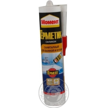 Moment Sanitary Silicone Transparent Glue-Sealant 280ml - buy, prices for Auchan - photo 2