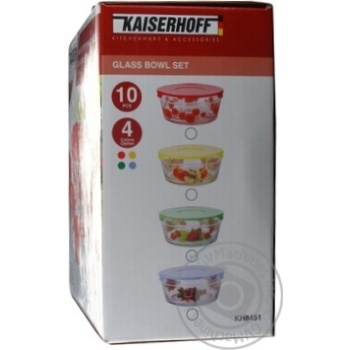 bowl kaiserhoff glass 5pcs - buy, prices for - photo 2