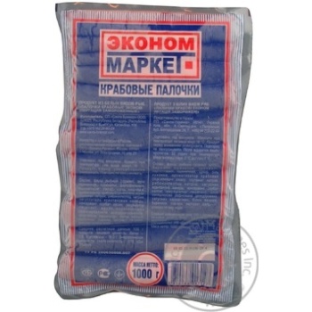 Крабовые палочки Санта Бремор Эконом маркет из сурими замороженные 1кг купить, цены на МегаМаркет - фото 1