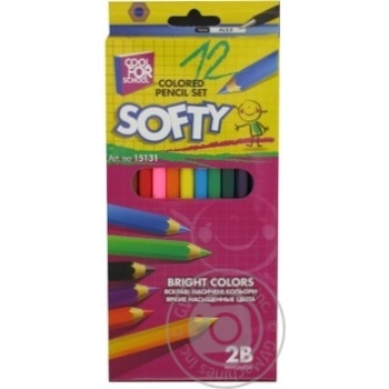 Pencil Cool for school Softy 12colors 12pcs - buy, prices for NOVUS - photo 2