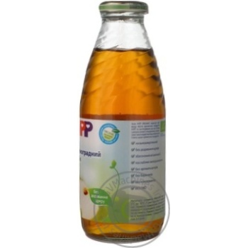 Juice Hipp apple-grapes sugar-free for 4+ months babies 500ml glass bottle Hungary - buy, prices for - photo 21