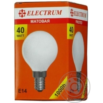 Лампа сферична матова Electrum 40W E14 A-IB-0037