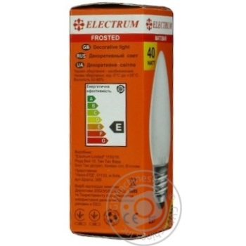Лампочка ELECTRUM св мат. Е27 40W х10 купить, цены на МегаМаркет - фото 3