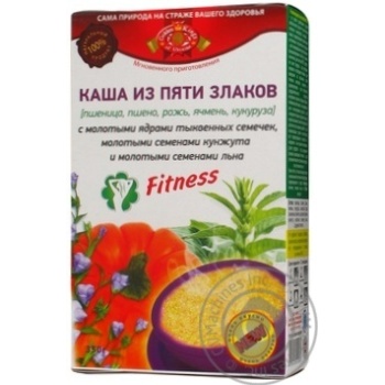 Porridge Golden Kings of Ukrraine 5 cereals with ground pumpkin seeds ground sesame seeds and flaxseeds quick-cooking 350g - buy, prices for MegaMarket - photo 2