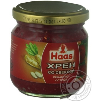Хрін з червоним буряком Haas Пікантно-гострий 200г купити, ціни на МегаМаркет - фото 4