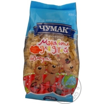 Макарони для дітей Чумак Ведмедики 250г Україна - купити, ціни на - фото 1