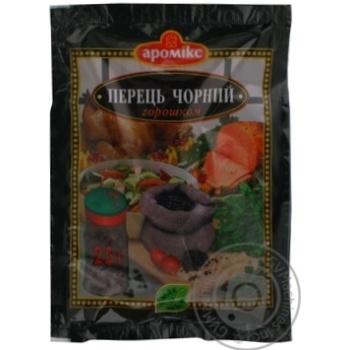Spices black pepper Aromix pea 25g packaged - buy, prices for MegaMarket - photo 1