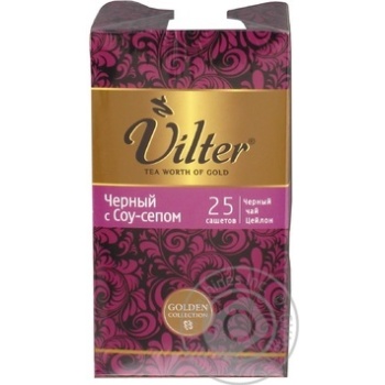 Black pekoe tea Vilter with Soursop Ceylon 25x2g teabags - buy, prices for NOVUS - photo 1