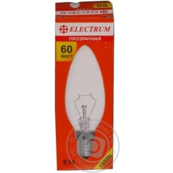 Лампа свічка прозора Electrum 60W E14 A-IC-0015