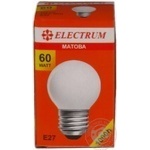 Лампочка ELECTRUM сферична мат. Е27 60W