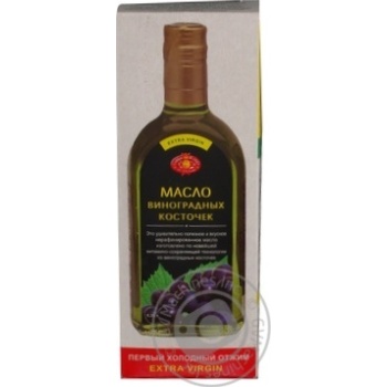 Oil Golden kings of ukraine with grape seed unrefined 350ml glass bottle - buy, prices for MegaMarket - photo 1