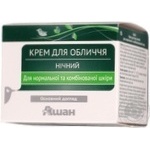 Крем для лица Ашан ночной для нормальной и комбинированной кожи 50мл