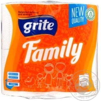 Туалетний папір Grite Family 4шт.3шар х14 купить, цены на МегаМаркет - фото 1