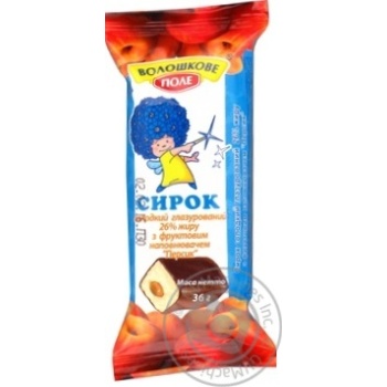 Сырок Волошкове поле сладкий глазированный с фруктовым наполнителем персик 26% 36г купить, цены на МегаМаркет - фото 3