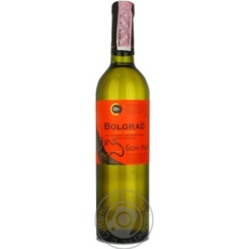 Wine Bolgrad white semisweet 9-13% 750ml glass bottle - buy, prices for MegaMarket - photo 1