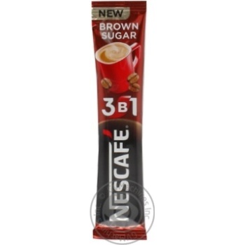 Напій кавовий Nescafe 3в1 Brown Sugar розчинний в стіках 16г - купити, ціни на - фото 1