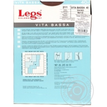 Колготки Legs Vita Bassa женские 40ден №1-2 - купить, цены на МегаМаркет - фото 2