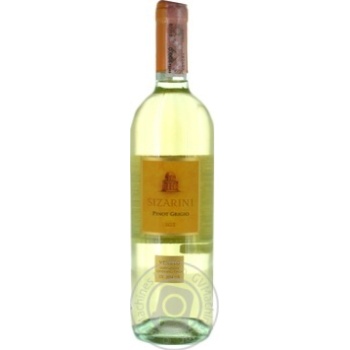 Вино Sizarini Pinot Grigio Veneto IGT біле сухе 11,5% 0,75л купити, ціни на МегаМаркет - фото 1