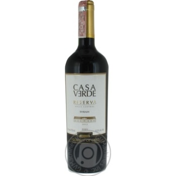Вино Casa Verde Reserva Syrah червоне сухе 13,5 % 0,75л купити, ціни на МегаМаркет - фото 1