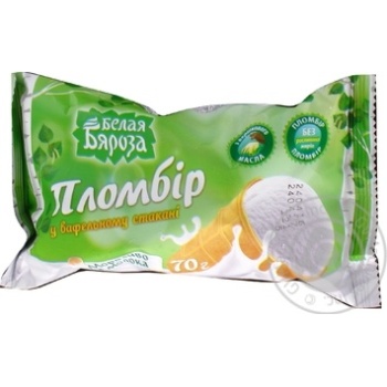 Мороженое Белая Бяроза пломбир в вафельном стакане 70г купить, цены на МегаМаркет - фото 3