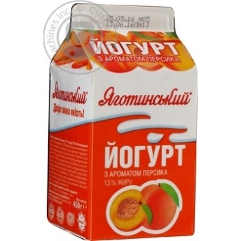 Йогурт Яготинський з ароматом персика 1,5% 450г купити, ціни на МегаМаркет - фото 3