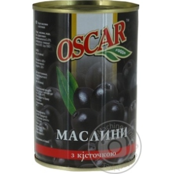 Маслины Оскар черные с косточкой 432мл купить, цены на МегаМаркет - фото 3