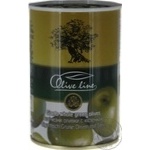 Оливки зеленые Olive Line большие с косточкой 420г