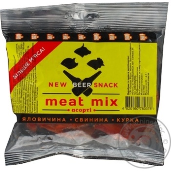 Мясо New Beer Snack Микс Ассорти 60г купить, цены на МегаМаркет - фото 1