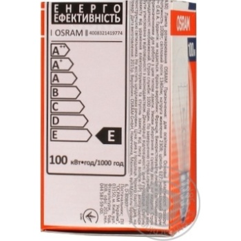 Лампа Osram А розжарювання 100W CL 100 E27 x6 купити, ціни на МегаМаркет - фото 2