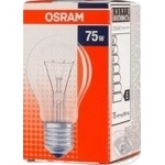 Лампа Osram А розжарювання 75W CL 75 E27 x6