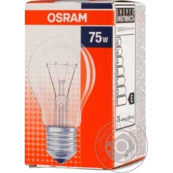 Лампа Osram А розжарювання 75W CL 75 E27 x6 купити, ціни на МегаМаркет - фото 1