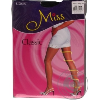 Колготы Miss Classic женские черные 20ден 4р - купить, цены на Auchan - фото 1