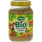 Ovko for children from 4 months with apricot-banana puree 190g